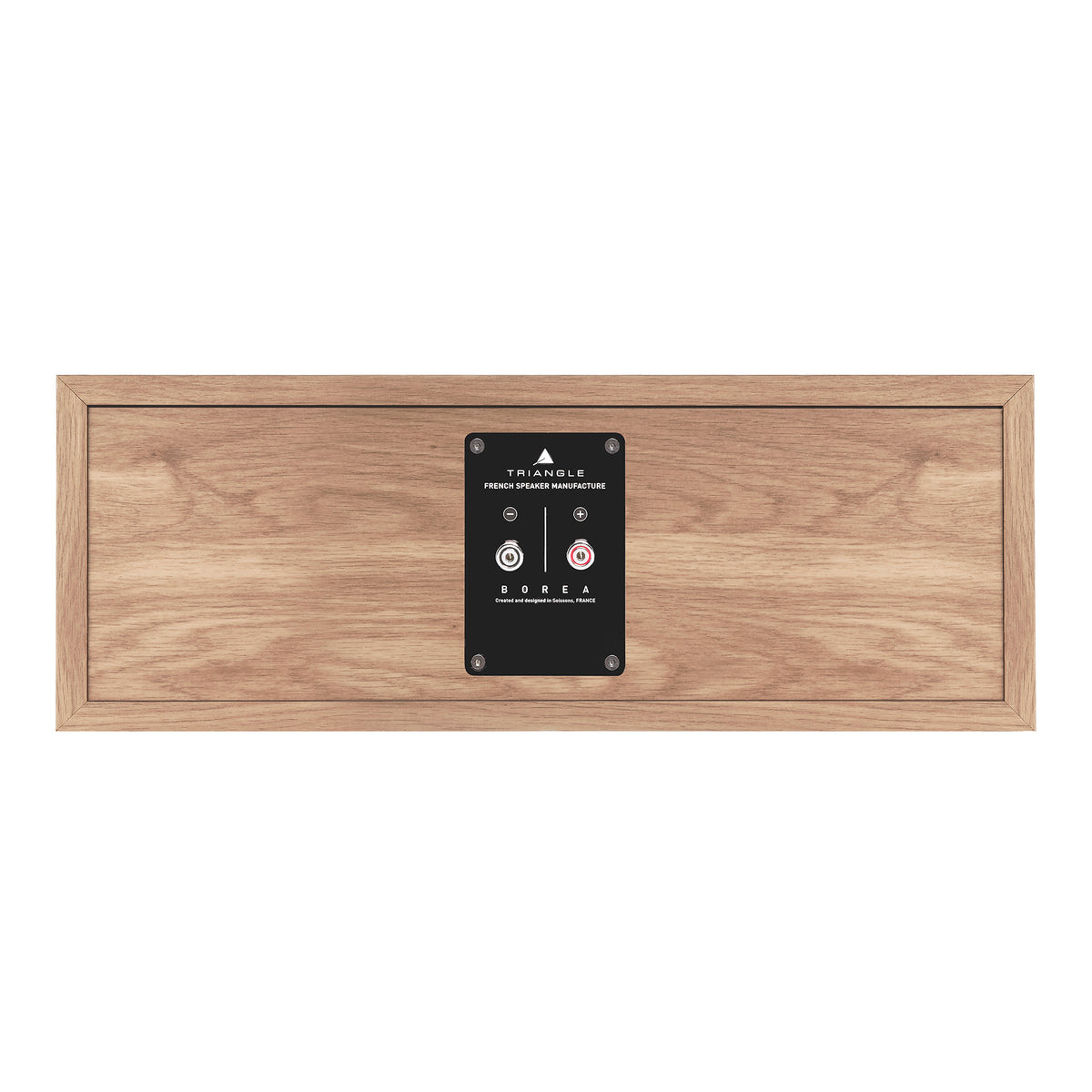 Triangle hifi enceinte centrale 16cm Borea BRC2 home cinema voie centrale 2 voies chene clair dos packshot