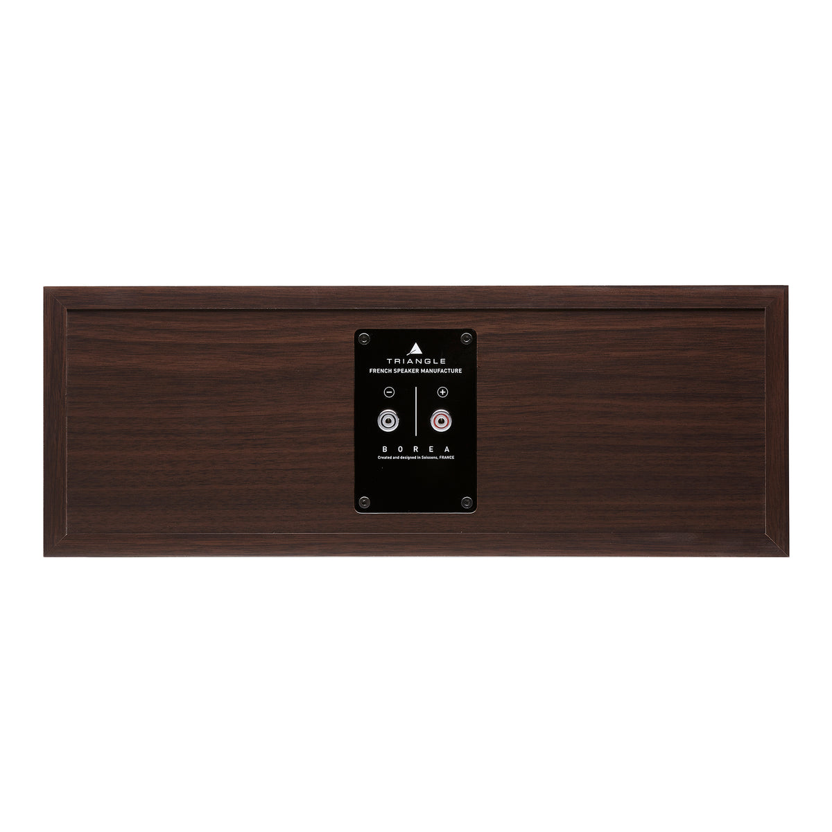 Triangle hifi enceinte centrale 16cm Borea BRC2 home cinema voie centrale 2 voies noyer dos packshot