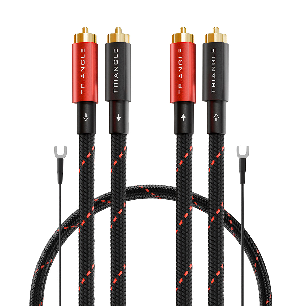 triangle cable RCA CD vinyle RED serie avec cable de masse phono pictures packshot details  pour platine vinyle avec cable phono cable RCA stereo 01
