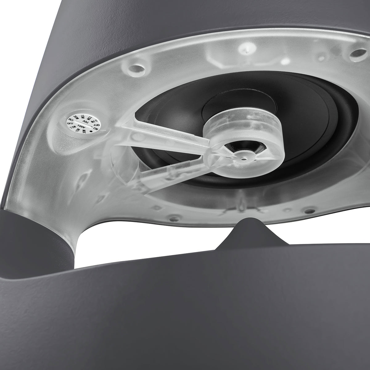 Triangle hifi enceinte hifi extérieur jardin terrasse piscine led intégrée IP66 gris detail