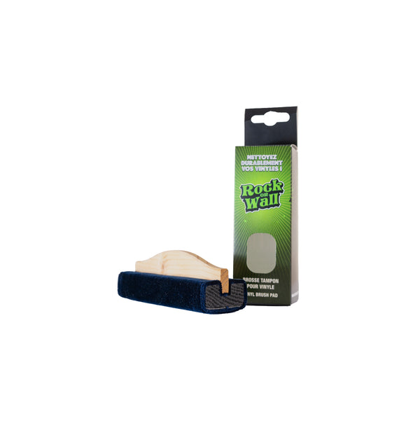 Brosse tampon velours/bois pour vinyle